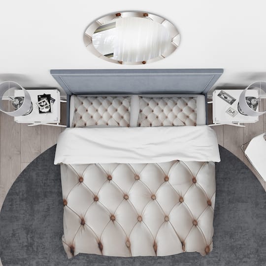 Designart 'Diamond Shaped Leather Couch' Modern & Contemporary Bedding Set - Duvet Cover & Shams